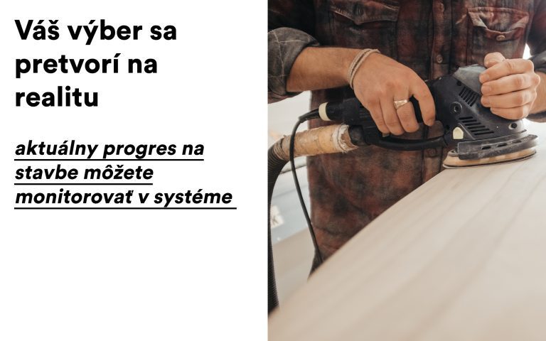 Možnost online monitorovat progres výstavby vašeho nového bydlení od developera Corwin